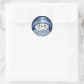 Kerstvakantie Winter Sneeuwman Sticker (Tas)