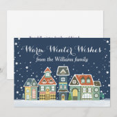 Kerstvakantie Winterdorp Feestdagenkaart (Voorkant / Achterkant)