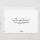 Kerstvakantie Winterdorp Feestdagenkaart (Achterkant)