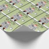 Kerstvakantie Witte Olifant Gift Cadeaupapier (Hoek)