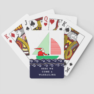 Kerstvakantie zeilen pokerkaarten