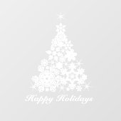 Kerstvakantieboom, wit aangepast raamsticker (Vel)