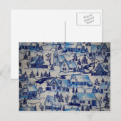 kerstvakantiedorp feestdagenkaart (Voorkant / Achterkant)