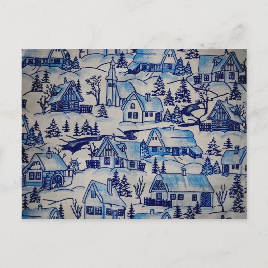 kerstvakantiedorp feestdagenkaart (Voorkant)