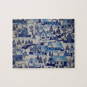 kerstvakantiedorp legpuzzel