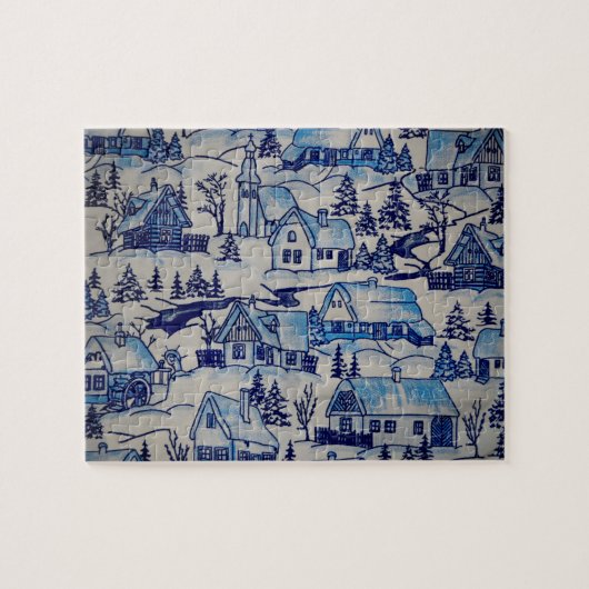 kerstvakantiedorp legpuzzel (Horizontaal)