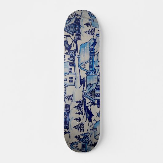 kerstvakantiedorp skateboard (Voorkant)