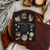 Kerstvakantiefeest Eetkamer Notenkraker Diner Kaart