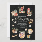 Kerstvakantiefeest Eetkamer Notenkraker Diner Kaart (Voorkant)