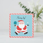 Kerstvakantiefeest Uitnodigingen (Staand voorkant)