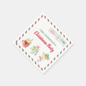 Kerstvakantiefeestdiner aangepaste cocktail servet (Hoek)