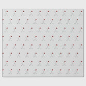 kerstvakantiegolfclubs patroonhoed cadeaupapier (Vlak)