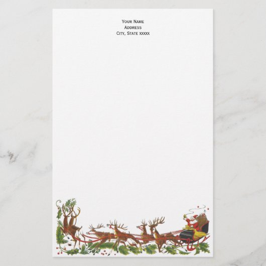 Kerstvakantiekerstdag — Sinterklaas #4 Briefpapier (Voorkant)