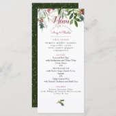 Kerstvakantiewagentje Menu (Voorkant / Achterkant)