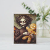 Kerstvampier met peperkoek briefkaart (Staand voorkant)