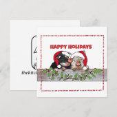 Kerstvarken Mates Feestdagenkaart (Voorkant / Achterkant)