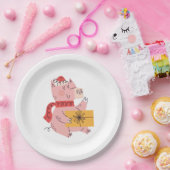 kerstvarken papieren bordje (Feest)