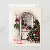 Kerstvenster  Briefkaart (Voorkant / Achterkant)