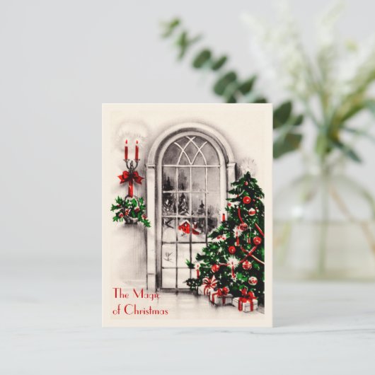 Kerstvenster  Briefkaart (Staand voorkant)