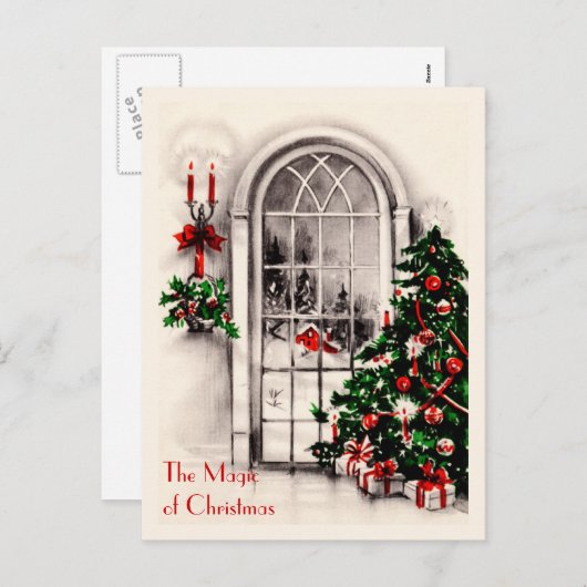 Kerstvenster  Briefkaart (Voorkant / Achterkant)