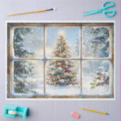 Kerstvenster Tissuepapier (Craft)
