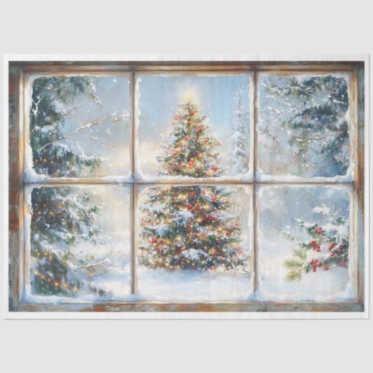 Kerstvenster Tissuepapier (Voorkant)