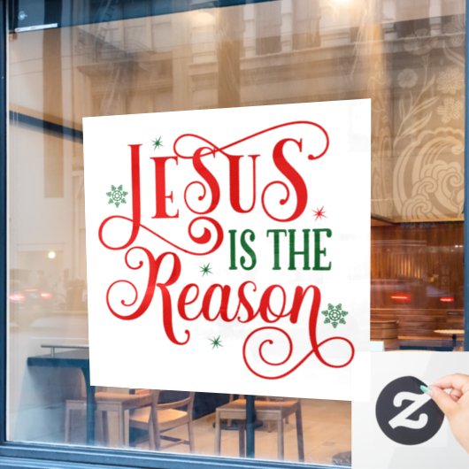 kerstvensterkoeling raamsticker (Cafe Raam)