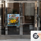 kerstvensterkoeling raamsticker (Kantoordeur)