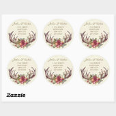 Kerstverandering van adressticker winter heilig ronde sticker (Vel)