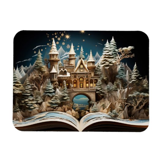 Kerstverhaal Castle Pop-Up Wonderland Magneet (Horizontaal)