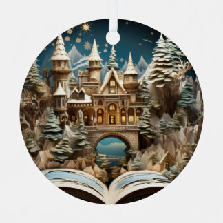 Kerstverhaal Castle Pop-Up Wonderland Metalen Ornament