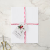 kerstverhaal | Holly Berries Gold Gift Labels Cadeaulabel (Met Touw)
