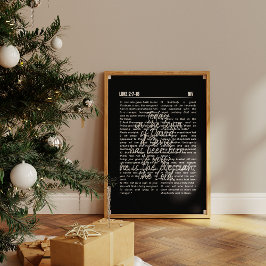 Kerstverhaal kerststal muur print