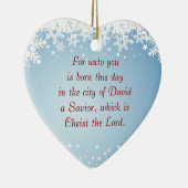 Kerstverhaal Luke 2 Christelijk  Keramisch Ornament (Rechts)