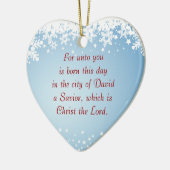 Kerstverhaal Luke 2 Christelijk  Keramisch Ornament (Links)