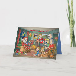Kerstverhalen van de kerstman voor de hele familie feestdagen kaart