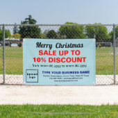 Kerstverkoop Bedrijf Lichtblauwe Rechthoek Spandoek (Insitu)