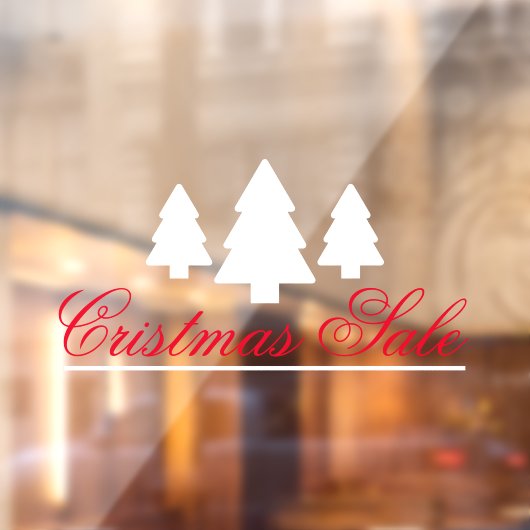 kerstverkoop, bosbomen raamsticker (Vel 2)