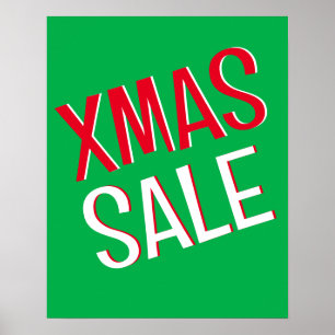 Kerstverkoop Teken, Kerstverkoop Teken, Detailhand Poster