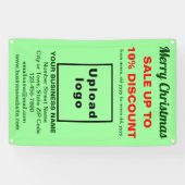 Kerstverkoop Zakelijk Licht Groen 2.5' x 4' Spandoek (Horizontaal)