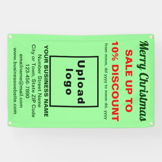 Kerstverkoop Zakelijk Licht Groen 2.5' x 4' Spandoek (Horizontaal)