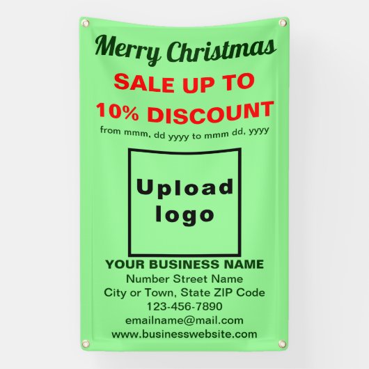 Kerstverkoop Zakelijk Licht Groen 2.5' x 4' Spandoek (Verticaal)