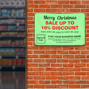 Kerstverkoop Zakelijk Licht Groene Rechthoek Spandoek
