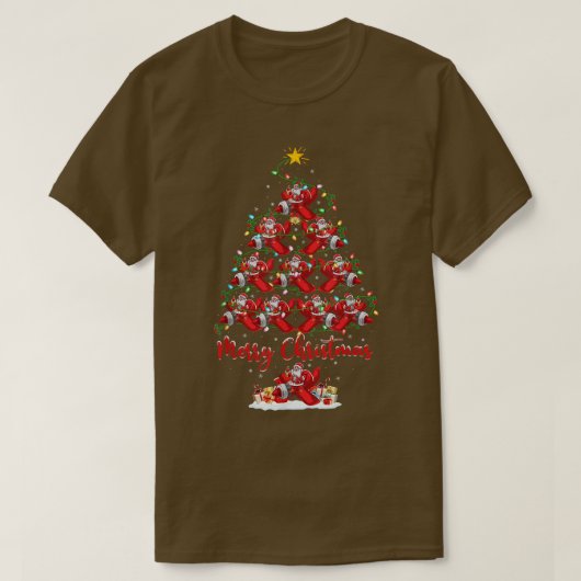 Kerstverlichting afgestemd op Kerstmis met Kerstmi T-shirt (Design voorkant)