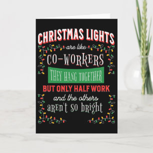 Kerstverlichting als collega's kantoor grap leuk kaart