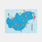  kerstverlichting als koekjesmonster fleece deken (Voorkant (Horizontaal))