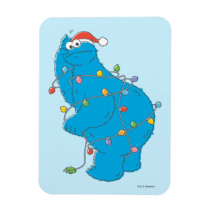 kerstverlichting als koekjesmonster magneet