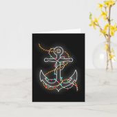kerstverlichting Anchor Santa Sailboot Kaart (Gele Bloem)