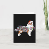 Kerstverlichting Australian Shepherd Dog Schattige Kaart (Voorkant)