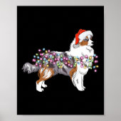 Kerstverlichting Australian Shepherd Dog Schattige Poster (Voorkant)